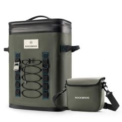 Plecak termiczny Rockbros z izolacją 20l - zielony. Zielone plecaki męskie ROCKBROS, bez wzorów, z bawełny. Za 535.00 zł.