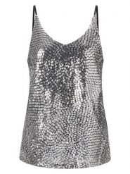 Rich&Royal Top w kolorze srebrnym rozmiar: 38. Szare topy damskie Rich&Royal, bez wzorów, bez kołnierzyka. Za 161.34 zł.