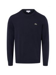 Lacoste sweter z cienkiej dzianiny Mężczyźni niebieski, 5. Niebieskie swetry męskie Lacoste, l, bez wzorów, z dzianiny, bez kołnierzyka. Za 499.95 zł.