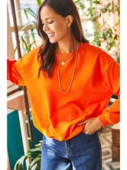 Olalook Bluza w kolorze pomarańczowym rozmiar: S. Pomarańczowe bluzy bez kaptura damskie Olalook, s. Za 48.28 zł.