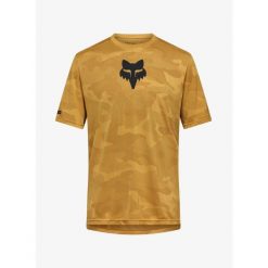 Koszulka rowerowa męska Fox Ranger Tru Dri SS Jersey. Brązowe t-shirty sportowe męskie FOX, m, z jersey, bez ramiączek, rowerowe. Za 269.49 zł.