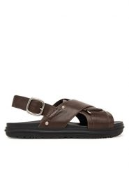 EMU Australia Sandały Faye W13246 Brązowy. Brązowe sandały damskie Emu Australia, bez wzorów, ze skóry, bez obcasa, na płaskiej podeszwie. Za 468.99 zł.