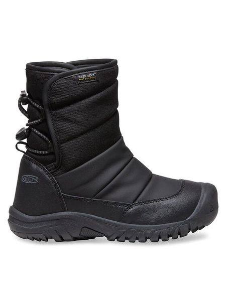 Keen Śniegowce Puffrider Wp 1027959-1 Czarny. Czarne buty zimowe chłopięce Keen, ze skóry. Za 299.99 zł.