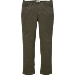 Spodnie sztruksowe ze stretchem Regular Fit, w wygodnym fasonie. Zielone spodnie materiałowe męskie bonprix, bez wzorów, ze sztruksu. Za 159.99 zł.