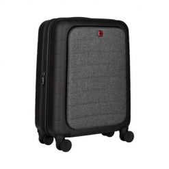 Walizka Wenger Syntry Carry-On - Obrotowa - Twarda strona - Poliester, Poliwęglan, Tworzywo ABS, Szary Wrzos - 35.60cm (14"). Szare walizki Wenger, bez wzorów, z poliesteru. Za 513.99 zł.