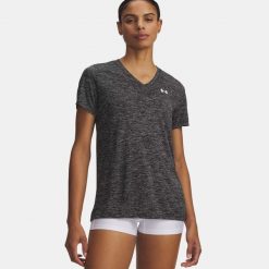 Koszulka damska Under Armour Tech SSV- Twist. Białe bluzki damskie Under Armour, m, bez wzorów, bez ramiączek. Za 84.99 zł.