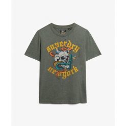 Damska koszulka na co dzień Superdry Neo Trad Tattoo. Zielone bluzki sportowe damskie Superdry., bez wzorów, bez ramiączek. Za 148.15 zł.