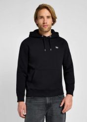 LEE MĘSKA BLUZA PLAIN HOODIE UNIONALL BLACK 112355735 L80Y015104. Czarne bluzy bez kaptura męskie Lee, l. Za 159.99 zł.