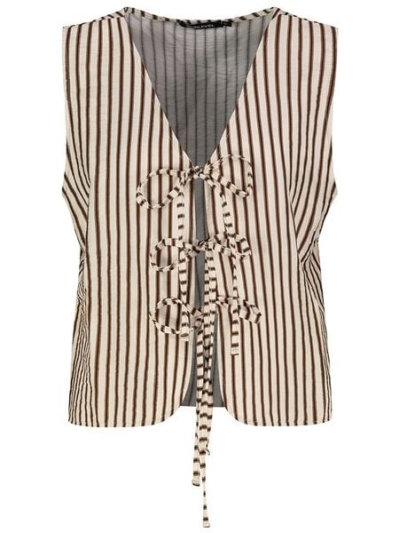 Sublevel Kamizelka w kolorze brązowo-białym rozmiar: M. Białe kamizelki damskie Sublevel, m. Za 121.80 zł.