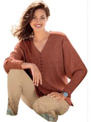 WITT WEIDEN Sweter w kolorze jasnobrązowym rozmiar: 44. Brązowe swetry klasyczne damskie WITT WEIDEN, bez kołnierzyka. Za 33.95 zł.