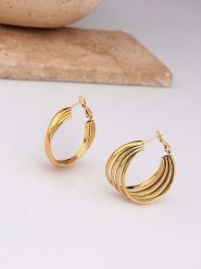 Charlize Pozłacane kolczyki-kreole rozmiar: onesize. Żółte kolczyki damskie Charlize, pozłacane. Za 83.03 zł.