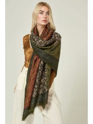 Lucky Bees Szal w kolorze khaki - 180 x 50 cm rozmiar: onesize. Brązowe szaliki i kominy damskie Lucky Bees, bez wzorów, z materiału. Za 100.52 zł.