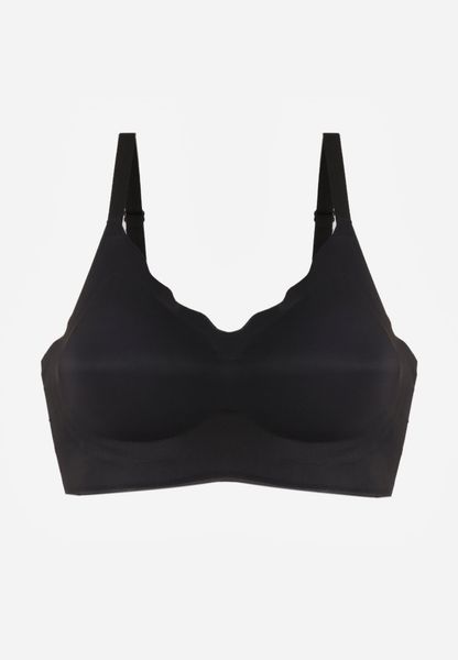 Czarny Usztywniany Biustonosz Bezszwowy Bez Fiszbin Pretiona. Czarne biustonosze Born2be, bez wzorów. Za 29.99 zł.