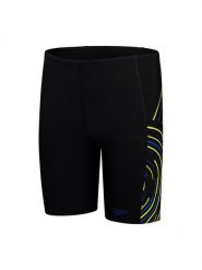 Speedo Kąpielówki "Eco Plastisol" w kolorze czarno-żółto-niebieskim rozmiar: 116. Czarne kąpielówki męskie Speedo, bez wzorów, z materiału. Za 92.21 zł.