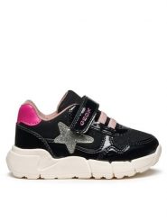 Geox Sneakersy B Flexyper Mini B566NB 054AS C0922 M Czarny. Czarne buty sportowe dziewczęce Geox, bez wzorów, ze skóry, bez zapięcia. Za 139.99 zł.