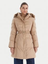 Guess Kurtka puchowa W5BL30 W2802 Beżowy Regular Fit. Brązowe kurtki damskie Guess, xl, z aplikacjami, z puchu, bez kaptura. Za 906.50 zł.