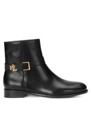 Lauren Ralph Lauren Botki 802946807001 Czarny. Czarne botki damskie Lauren Ralph Lauren, ze skóry, bez obcasa, na płaskiej podeszwie, bez zapięcia. Za 589.99 zł.