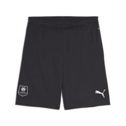 Męskie szorty Stade Rennais F.C. 24/25 PUMA Flat Dark Gray White Black. Białe szorty męskie Puma, bez kołnierzyka. W wyprzedaży za 180.05 zł.