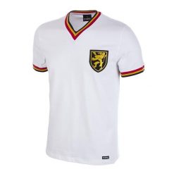 Koszulka retro piłkarska dla dorosłych - Belgia Lata 70 Wydanie Gościa - Biała. Białe t-shirty sportowe męskie COPA FOOTBALL, bez ramiączek, do piłki nożnej. Za 255.58 zł.