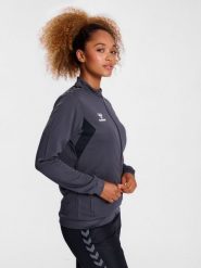 Damska bluza dresowa Hummel Authentic Pl. Szare bluzy sportowe damskie HUMMEL, s, bez wzorów, z dresówki, bez ramiączek, długie, bez kaptura. Za 216.00 zł.