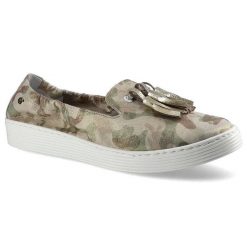 Mokasyny damskie Lemar, wsuwane ze skóry naturalnej, beżowo-złote, 10077. Brązowe mokasyny damskie Lemar, ze skóry. Za 179.00 zł.