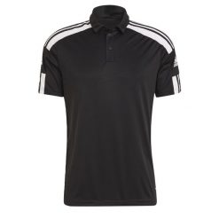 Koszulka polo do piłki nożnej męska Adidas Squadra 21 Polo z krótkim rękawem. Białe koszulki polo męskie Adidas, m, bez wzorów, bez ramiączek. Za 97.30 zł.