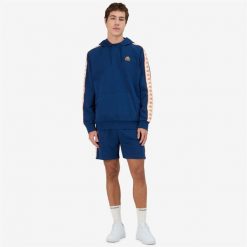 Bluza z kapturem Kappa 222 Banda Madison. Brązowe bluzy sportowe męskie Kappa, m, z bawełny. Za 259.95 zł.