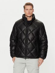 HUGO Kurtka z imitacji skóry Borin2441 50524237 Czarny Slim Fit. Czarne kurtki męskie Hugo, l, bez wzorów, ze skóry, bez kaptura. Za 1,189.00 zł.