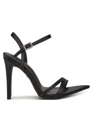 DeeZee Sandały YUNJMW81572-S-1 Czarny. Czarne sandały damskie DeeZee, bez wzorów, z materiału, bez obcasa, na szpilce. Za 97.99 zł.