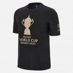 Koszulka Pucharu Świata w Rugby 2023 France. Czarne t-shirty damskie RUGBY WORLD CUP 2023, s, bez wzorów, z bawełny, bez kołnierzyka. Za 75.44 zł.