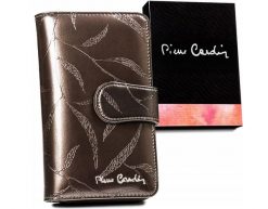 Portfel szary Pierre Cardin [DH] 02 LEAF 116. Szare portfele damskie z aplikacjami, ze skóry. Za 62.00 zł.
