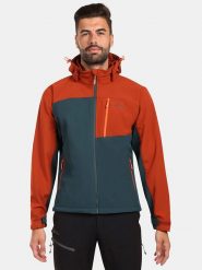 Kilpi Kurtka softshellowa "Ontavio" w kolorze ciemnozielono-czerwonym rozmiar: L. Czerwone kurtki outdoor męskie Kilpi, l, bez wzorów, bez kaptura. Za 260.99 zł.