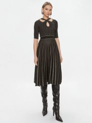 Pinko Sukienka codzienna Bitter 100413 A0L0 Czarny Regular Fit. Czarne sukienki damskie Pinko, na co dzień, l, bez wzorów, z syntetyku, bez kołnierzyka, bez ramiączek, proste. Za 1,449.00 zł.