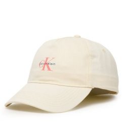 Czapka z daszkiem Calvin Klein. Brązowe czapki z daszkiem damskie CALVIN KLEIN, bez wzorów. Za 129.99 zł.