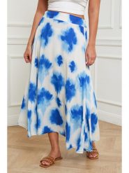 Plus Size Company Spódnica w kolorze niebiesko-białym rozmiar: 46. Białe spódniczki damskie Plus Size Company, plus size, bez wzorów, z wiskozy, klasyczne, z podwyższonym stanem, plus size, maxi. Za 88.02 zł.