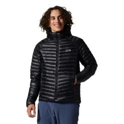 Kurtka z kapturem Mountain Hardwear Ghost Whisperer/2. Czarne kurtki męskie MOUNTAIN HARDWEAR, xl, bez wzorów, z puchu, z kapturem. Za 1,471.35 zł.
