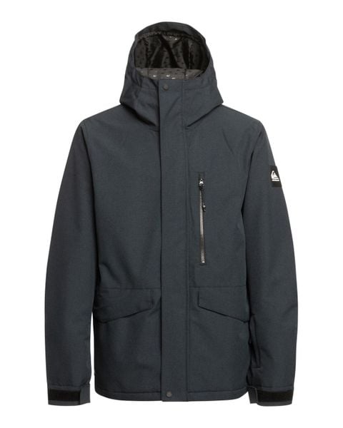 Kurtka do sportów zimowych męska MISSION SOLID. Szare kurtki męskie Quiksilver, m, bez wzorów, z materiału, bez kaptura, narciarskie. Za 979.00 zł.