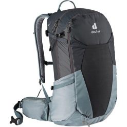 Plecak turystyczny Deuter Futura 29 EL dla wysokich - graphite/shale. Niebieskie plecaki damskie Deuter, bez wzorów, z materiału, klasyczne. Za 794.60 zł.