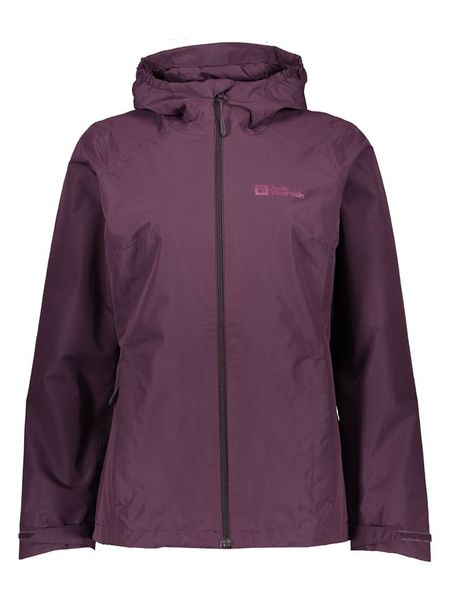 Jack Wolfskin Kurtka przeciwdeszczowa "Besler" w kolorze fioletowym rozmiar: L. Różowe kurtki przeciwdeszczowe damskie Jack Wolfskin, l, bez kaptura. Za 297.26 zł.