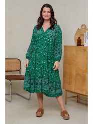 Curvy Lady Sukienka w kolorze zielonym rozmiar: 40/42. Zielone sukienki damskie Curvy Lady, bez wzorów, z wiskozy, klasyczne, bez kołnierzyka, bez ramiączek, midi. Za 78.84 zł.