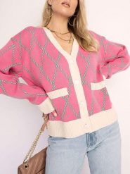 Milan Kiss Kardigan w kolorze różowym rozmiar: XL. Różowe kardigany damskie Milan Kiss, xl, bez wzorów. Za 165.99 zł.