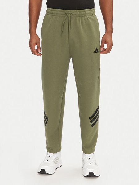 Adidas Spodnie dresowe Future Icons 3-Stripes JD4891 Zielony Loose Fit. Zielone spodnie dresowe męskie Adidas, bez wzorów, z bawełny. Za 209.99 zł.