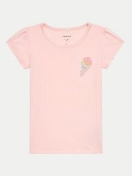 NAME IT T-Shirt Fedora 13228633 Różowy Regular Fit. Czerwone koszulki dziewczęce Name it, bez wzorów, z bawełny, bez ramiączek. Za 59.99 zł.