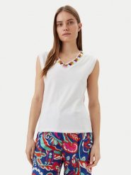 Lola Casademunt by Maite Top MS2515021 Biały Regular Fit. Białe topy sportowe damskie lola casademunt, l, bez wzorów, z bawełny, bez ramiączek. Za 199.99 zł.