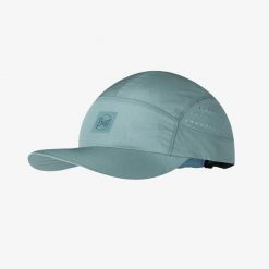 Czapka do biegania Buff Speed Cap - solid mist. Niebieskie czapki męskie Buff, bez wzorów, sportowe. Za 122.16 zł.