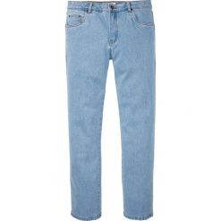 Dżinsy ze stretchem classic fit, straight. Niebieskie jeansy męskie bonprix. Za 129.99 zł.
