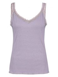 Fresh Made Top w kolorze lawendowym rozmiar: XL. Różowe topy damskie Fresh Made, xl, bez wzorów, z koronki, bez kołnierzyka. Za 32.90 zł.