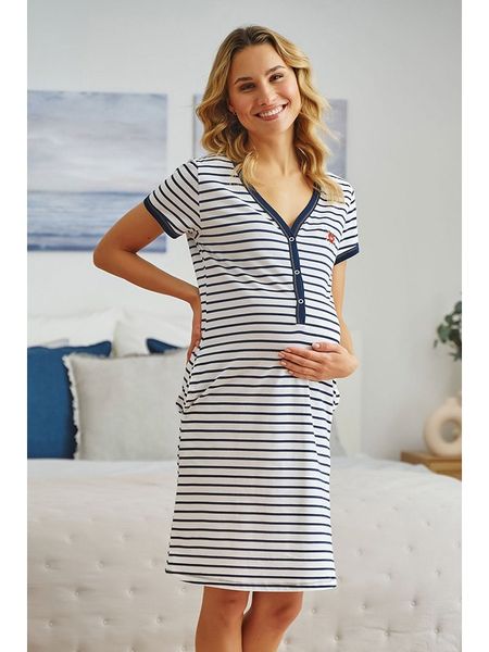 Doctor Nap Ciążowa koszula nocna w kolorze białym rozmiar: S. Białe koszule nocne damskie Doctor Nap, bez wzorów, z bawełny, moda ciążowa. Za 84.99 zł.