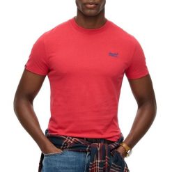 T-shirt z logo z bawełny organicznej Superdry. Czerwone t-shirty męskie Superdry., l, bez wzorów, z bawełny, bez kołnierzyka. Za 141.45 zł.