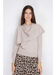 William de Faye Sweter w kolorze beżowym rozmiar: 40. Brązowe swetry klasyczne damskie William De Faye, z kaszmiru, bez kołnierzyka. Za 152.62 zł.